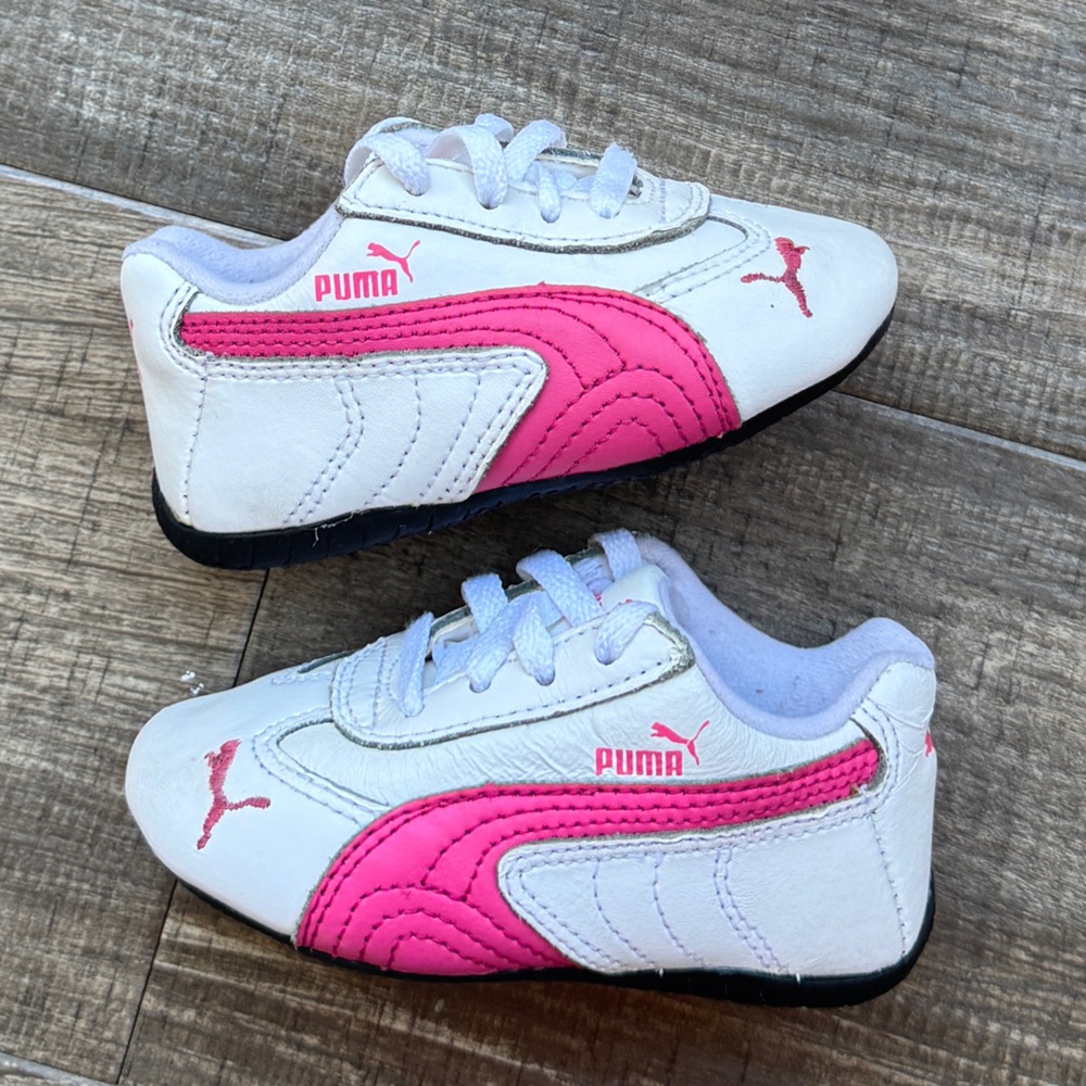 Puma Speedcat OG Toddlers' Easy On Sneakers pink white 5c
